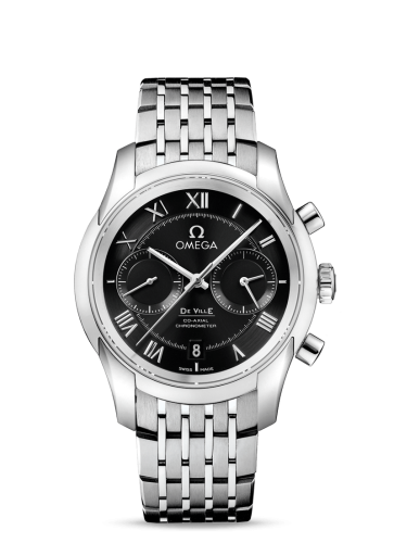 Omega De Ville Co-Axial 42 Chronograph Stainless Steel / Black / Bracelet